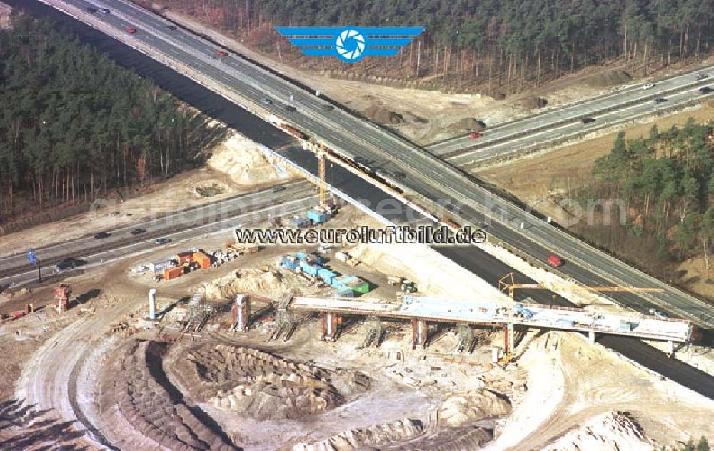 Aerial image Potsdam Drewitz - Umbau des Autobahnkreuzes Drewitz - Babelsberg