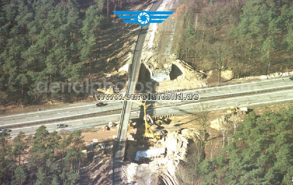 Aerial photograph Potsdam Drewitz - Umbau des Autobahnkreuzes Drewitz - Babelsberg