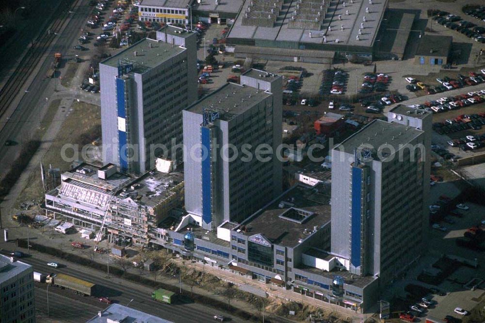 Aerial photograph Berlin - Hohenschönhausen - Umbau der BCA-Hotelkette an der Landsberger Allee