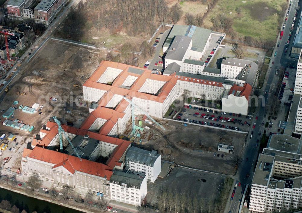 Berlin-Tiergarten from the bird's eye view: Umbau des Bendlerblocks in der Stauffenbergstraße zum Bundesverteidigungsministeriums.