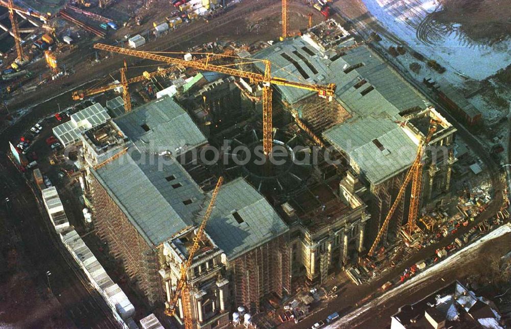 Berlin from above - Umbau des Berliner Reichstages