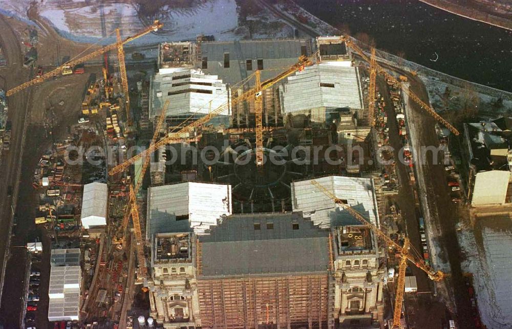 Aerial image Berlin - Umbau des Berliner Reichstages