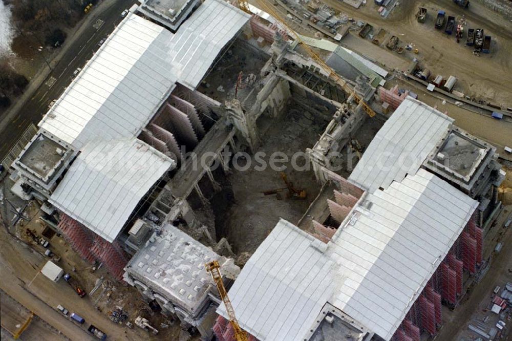 Aerial photograph Berlin - TIERGARTEN - Umbau des Berliner Reichstages in Berlin-Tiergarten. 1995