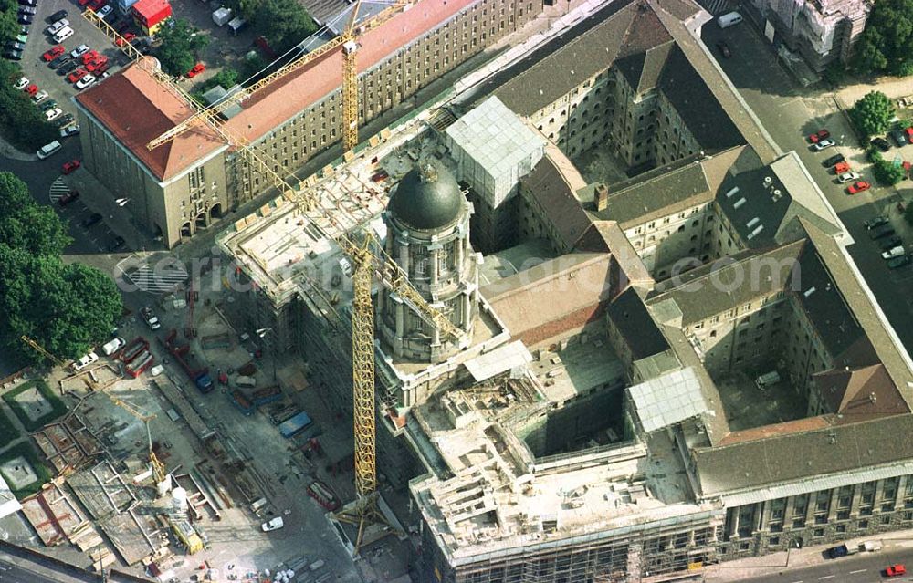 Aerial image Berlin - Umbau des Berliner Stadthauses (ehem. DDR-Ministerrat) in Berlin-Mitte.