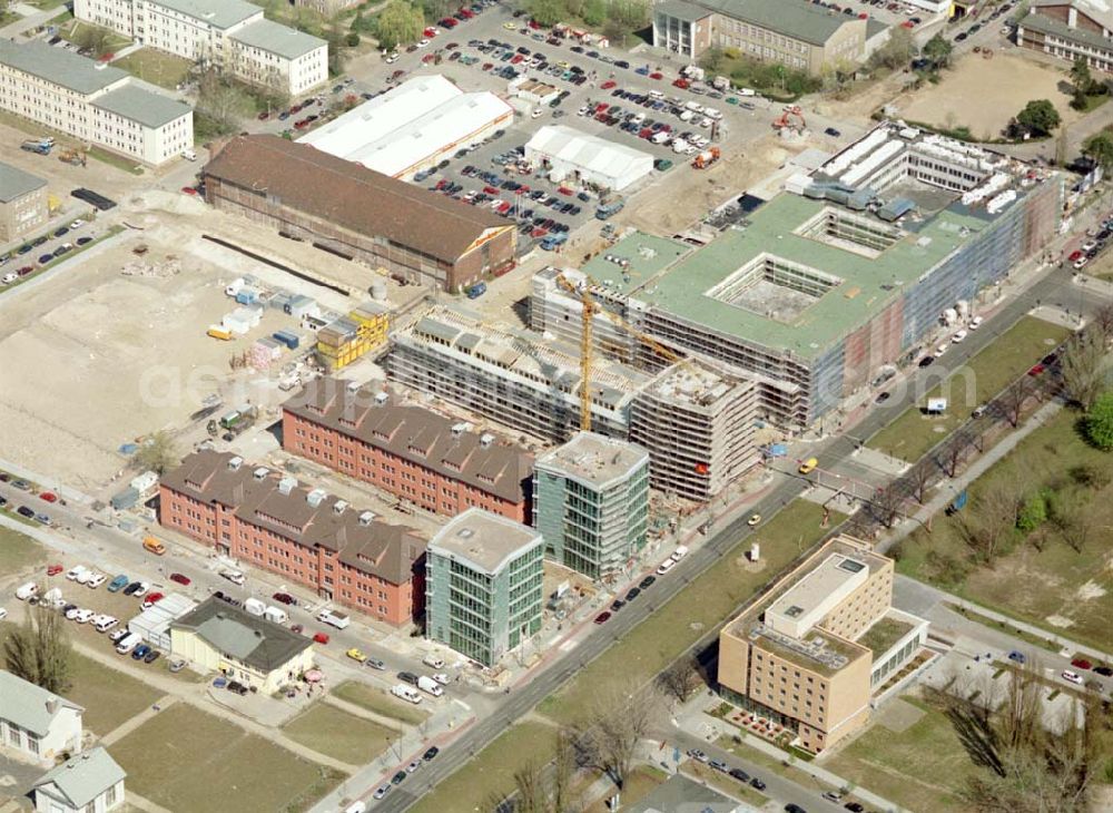 Berlin - Adlershof from above - Umbau einer ehem. Kaserne auf dem Gelände der WISTAS in Berlin - Adlershof zum Erweiterungsbau der Humboldt- Universität Berlin, sowie Errichtung eines KAUFLAND-Centers.