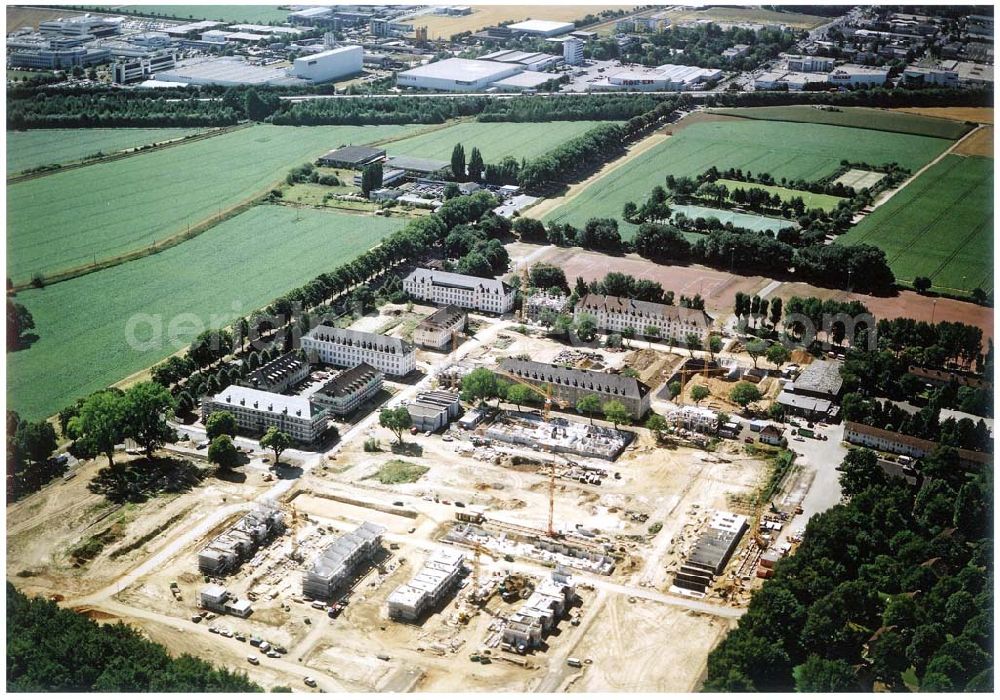 Aerial image Köln - Junkersdorf - Umbau der ehem. belgischen Garnision Köln - Junkersdorf zum Stadtwaldviertel Junkersdorf.