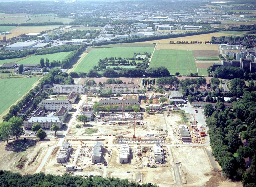 Aerial photograph Köln - Junkersdorf - Umbau der ehem. belgischen Garnision Köln - Junkersdorf zum Stadtwaldviertel Junkersdorf.