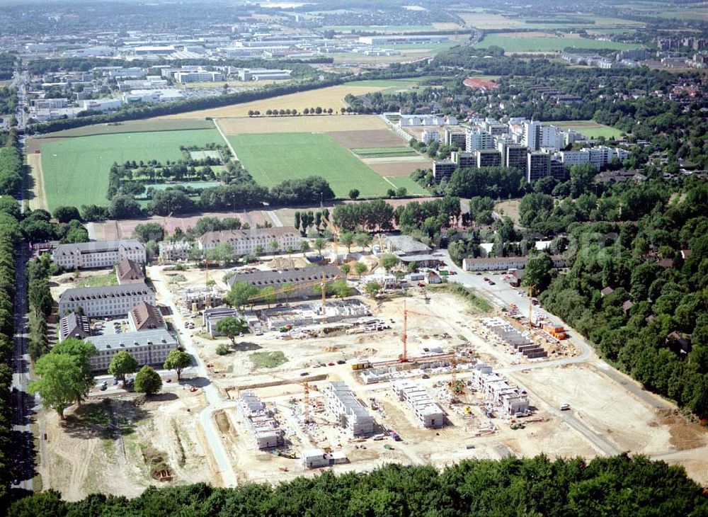 Aerial image Köln - Junkersdorf - Umbau der ehem. belgischen Garnision Köln - Junkersdorf zum Stadtwaldviertel Junkersdorf.