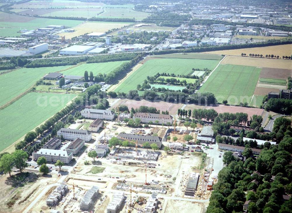 Aerial photograph Köln - Junkersdorf - Umbau der ehem. belgischen Garnision Köln - Junkersdorf zum Stadtwaldviertel Junkersdorf.