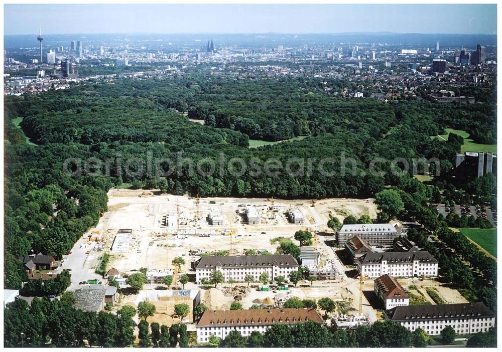 Köln - Junkersdorf from above - Umbau der ehem. belgischen Garnision Köln - Junkersdorf zum Stadtwaldviertel Junkersdorf.