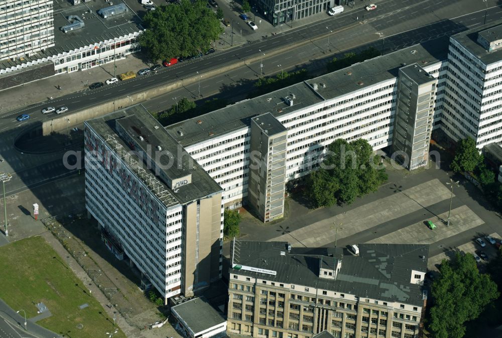 Berlin from above - Construction site former office building and commercial building Haus der Statistics on Otto-Braun-Strasse in the Mitte district in Berlin, Germany