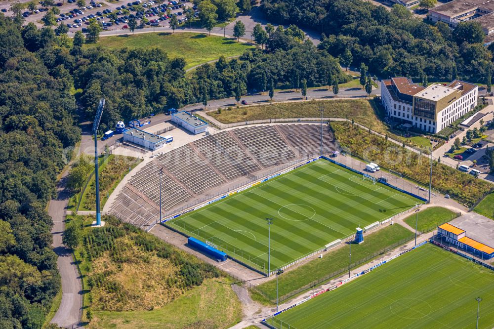 Gelsenkirchen from above - Formerly Parkstadion on street Parkallee in the district Gelsenkirchen-Ost in Gelsenkirchen at Ruhrgebiet in the state North Rhine-Westphalia