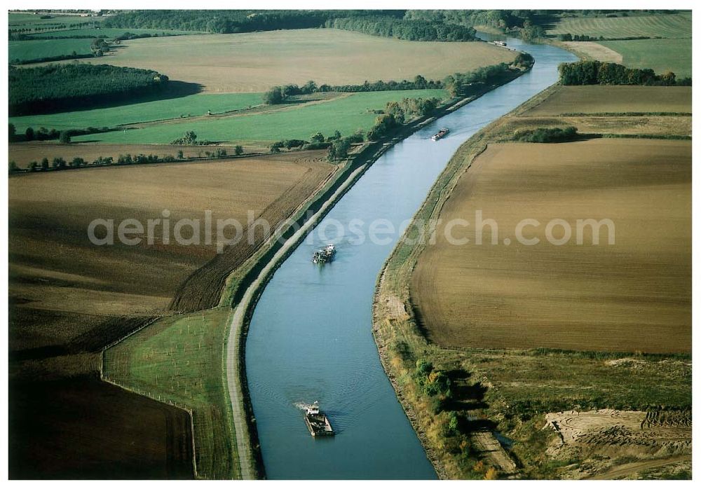 Aerial photograph Parey / Sachsen-Anhalt - Umbau des Elbe-Havel-Kanales bei Parey in Sachsen-Anhalt.