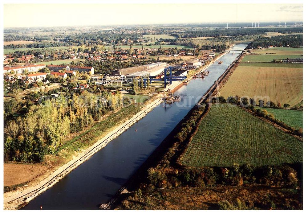 Aerial image Parey / Sachsen-Anhalt - Umbau des Elbe-Havel-Kanales bei Parey in Sachsen-Anhalt.