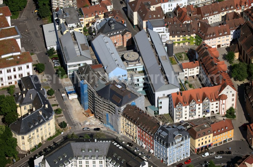 Aerial image Würzburg - Extension of the building complex of the Dental Clinic of the University of Würzburg in Bavaria