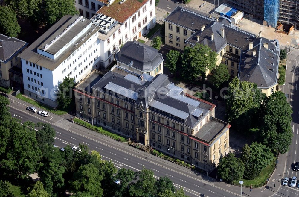 Würzburg from above - Extension of the building complex of the Dental Clinic of the University of Würzburg in Bavaria