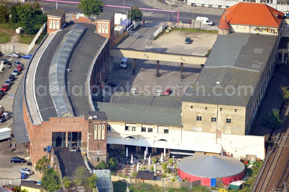 Aerial photograph Berlin - Remodeling of the building complex Postbahnhof in Berlin - Friedrichshain