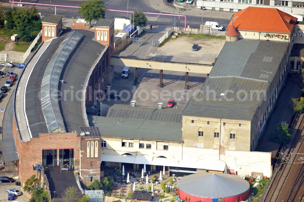 Berlin from above - Remodeling of the building complex Postbahnhof in Berlin - Friedrichshain