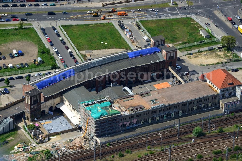 Berlin from above - Remodeling of the building complex Postbahnhof in Berlin - Friedrichshain