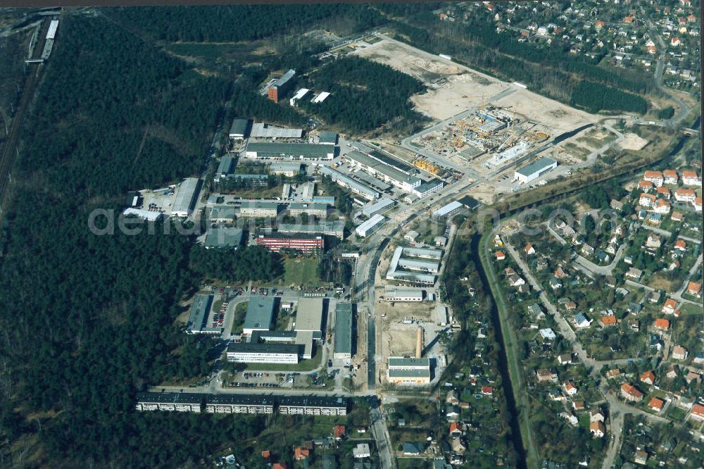 Aerial image Berlin - Köpenick - Umbau des Geländes des Innovationspark Wuhlheide in Berlin-Köpenick.