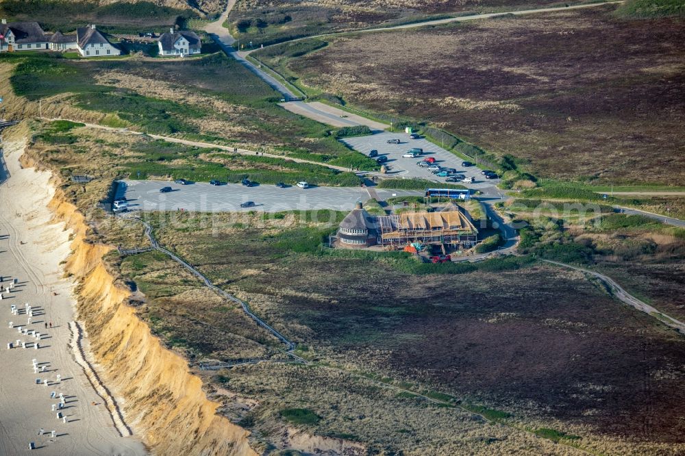 Aerial image Kampen (Sylt) - Reconstruction and revitalization on the extension construction site of the hotel complex Hotel Rungholt in Kampen (Sylt) at the island Sylt in the state Schleswig-Holstein, Germany