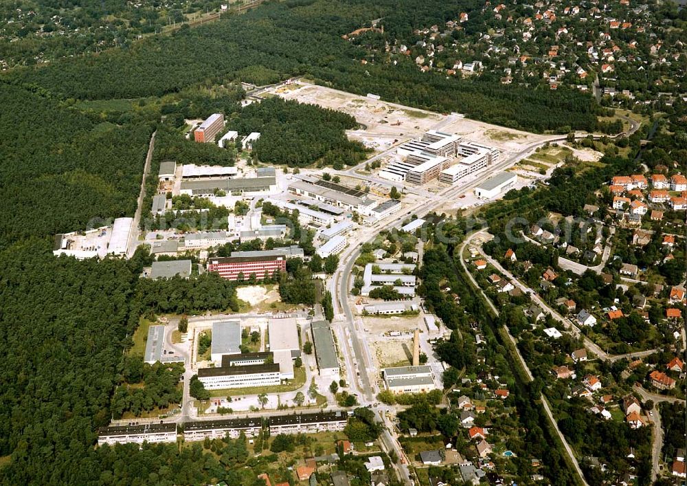 Aerial photograph Berlin-Köpenick - Umbau des Innovationspark Wuhlheide in Berlin-Köpenick.