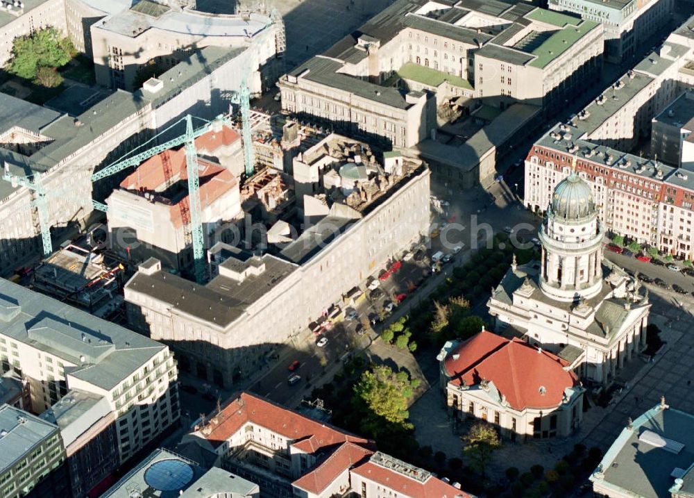 Aerial photograph Berlin - Umbau der Kreditanstalt für Wiederaufbau am Gendarmenmarkt.