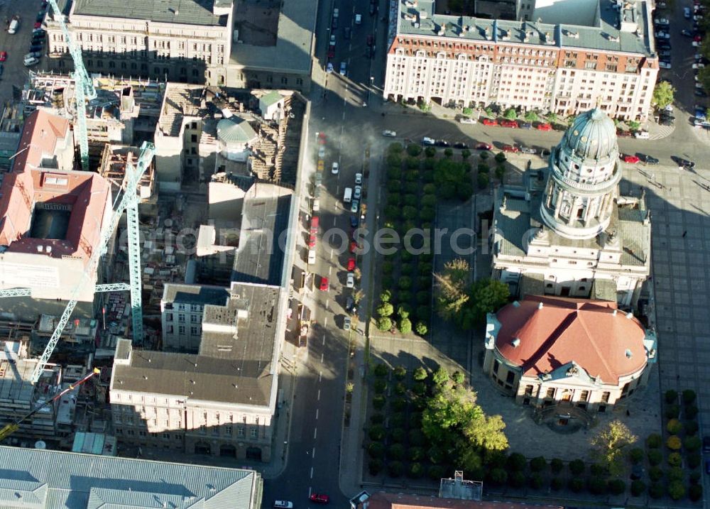 Berlin from above - Umbau der Kreditanstalt für Wiederaufbau am Gendarmenmarkt.