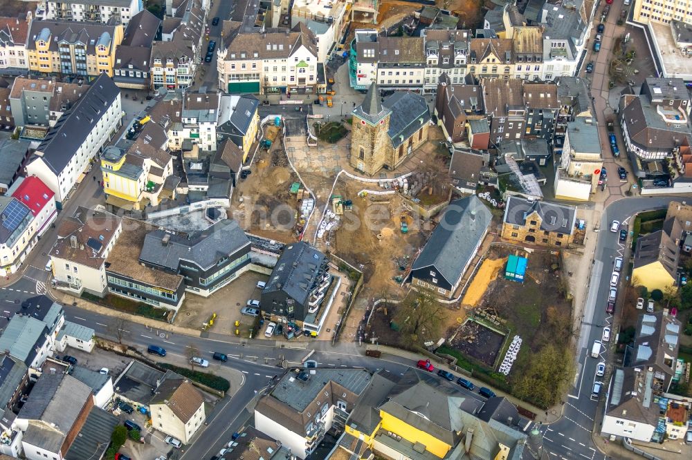 Velbert from the bird's eye view: Ensemble space Am Offers in the inner city center in Velbert in the state North Rhine-Westphalia, Germany