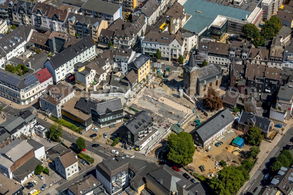 Velbert from above - Ensemble space Am Offers in the inner city center in Velbert in the state North Rhine-Westphalia, Germany