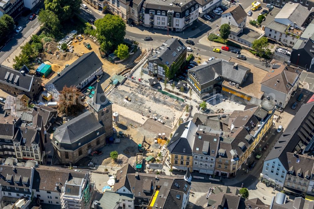 Aerial image Velbert - Ensemble space Am Offers in the inner city center in Velbert in the state North Rhine-Westphalia, Germany