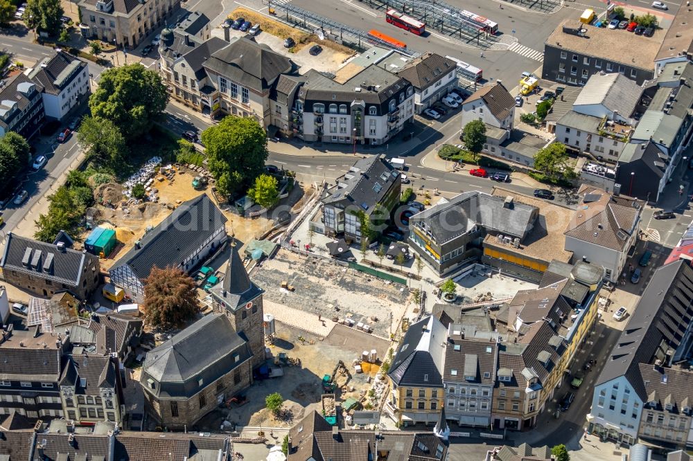 Aerial photograph Velbert - Ensemble space Am Offers in the inner city center in Velbert in the state North Rhine-Westphalia, Germany