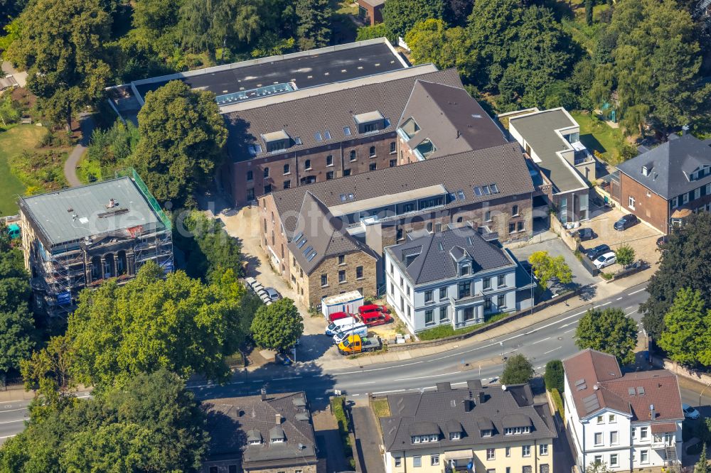 Aerial image Bommern - Reconstruction and renovation of the factory site of the old factory to a residential area with city lofts on Ruhrstrasse in Bommern at Ruhrgebiet in the state North Rhine-Westphalia, Germany