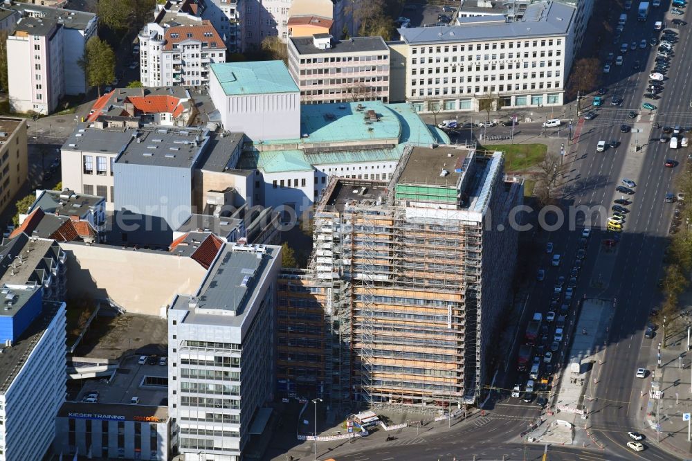 Aerial photograph Berlin - Reconstruction and new construction of high-rise building Bismarckstrasse - Ernst-Reuter-Platz in the district Charlottenburg in Berlin, Germany