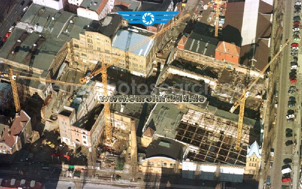 Berlin - Prenzlauer Berg from above - Umbau der Schultheiß-Brauerei an der Schönhauser Allee.