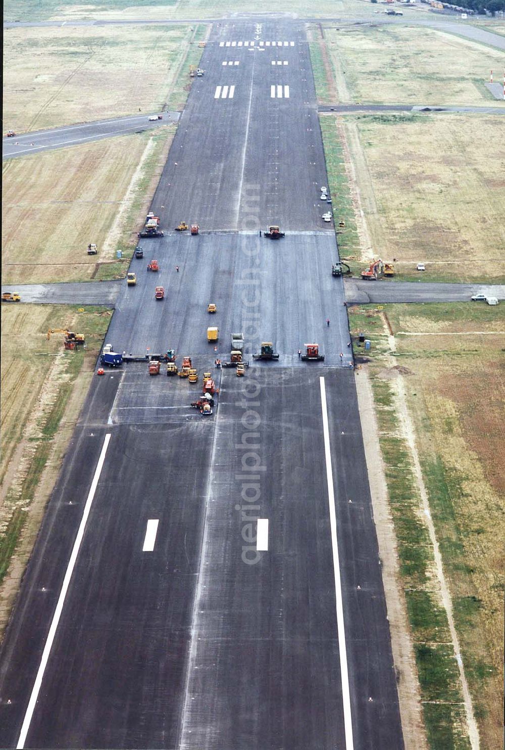 Berlin-Tegel from the bird's eye view: Umbau der SLB am Flughafen Tegel in Berlin.