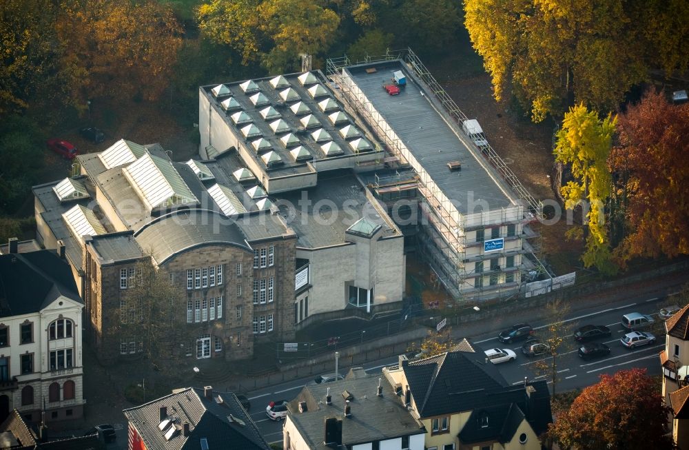 Aerial image Witten - Construction and renovation works on the building ensemble of the Maerkisches Museum in Witten in the state of North Rhine-Westphalia