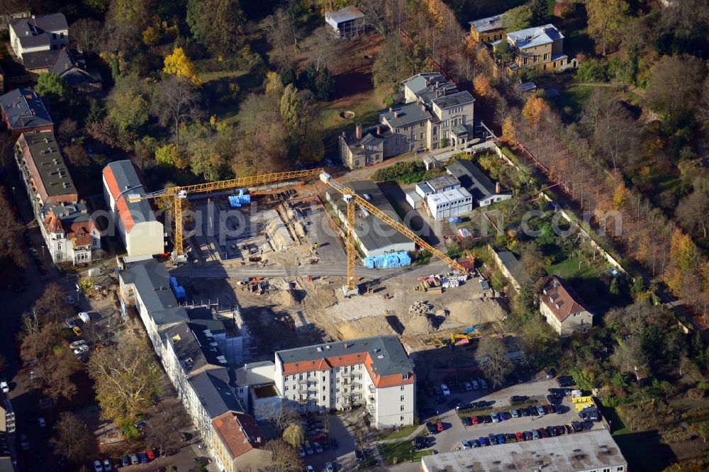 Aerial image Potsdam - Renovations for new depot and workshops in Potsdam in Brandenburg