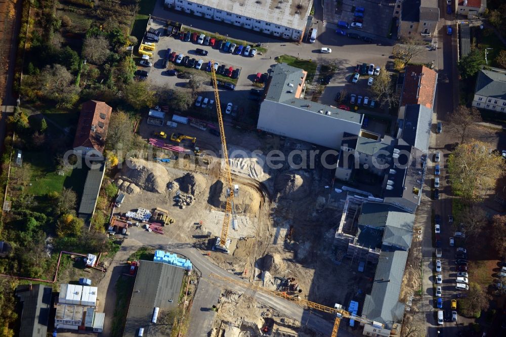 Aerial photograph Potsdam - Renovations for new depot and workshops in Potsdam in Brandenburg