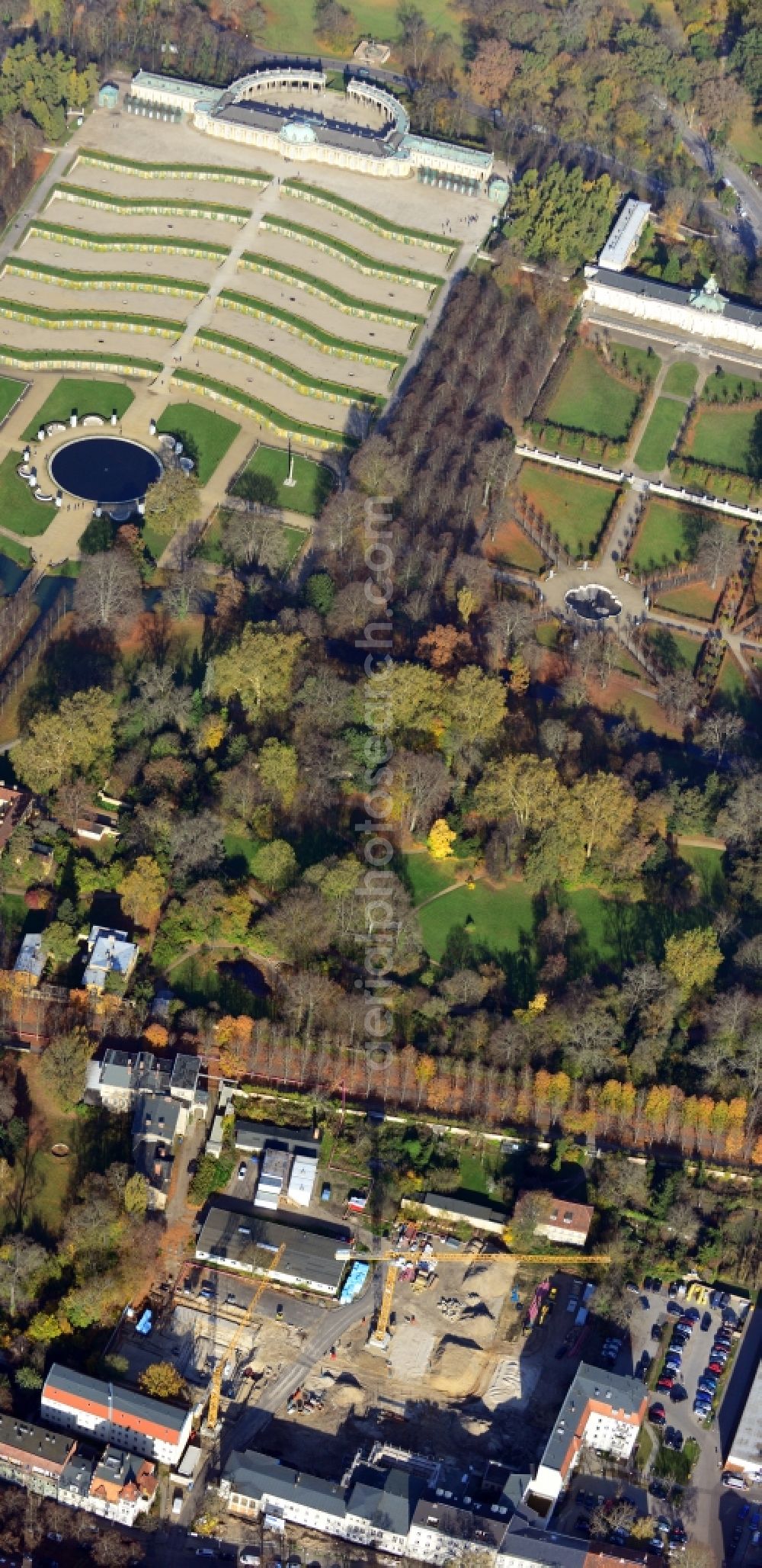 Aerial image Potsdam - Renovations for new depot and workshops in Potsdam in Brandenburg