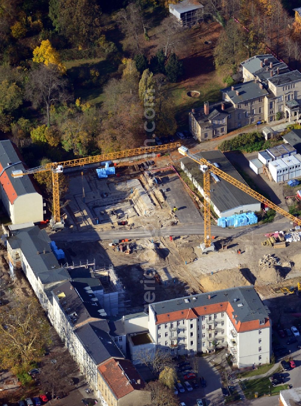 Potsdam from above - Renovations for new depot and workshops in Potsdam in Brandenburg