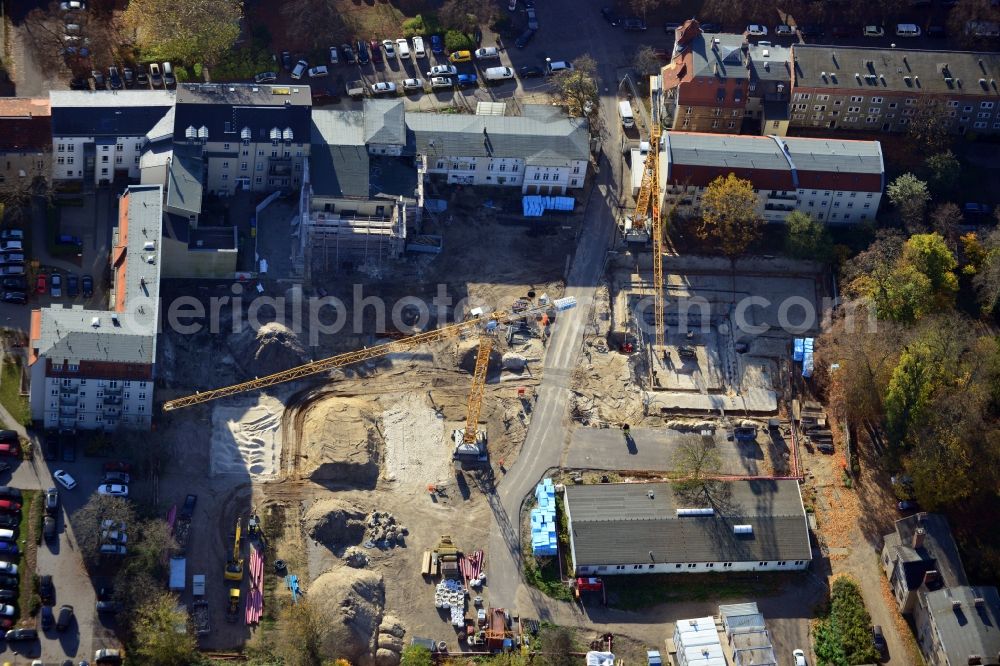 Aerial image Potsdam - Renovations for new depot and workshops in Potsdam in Brandenburg