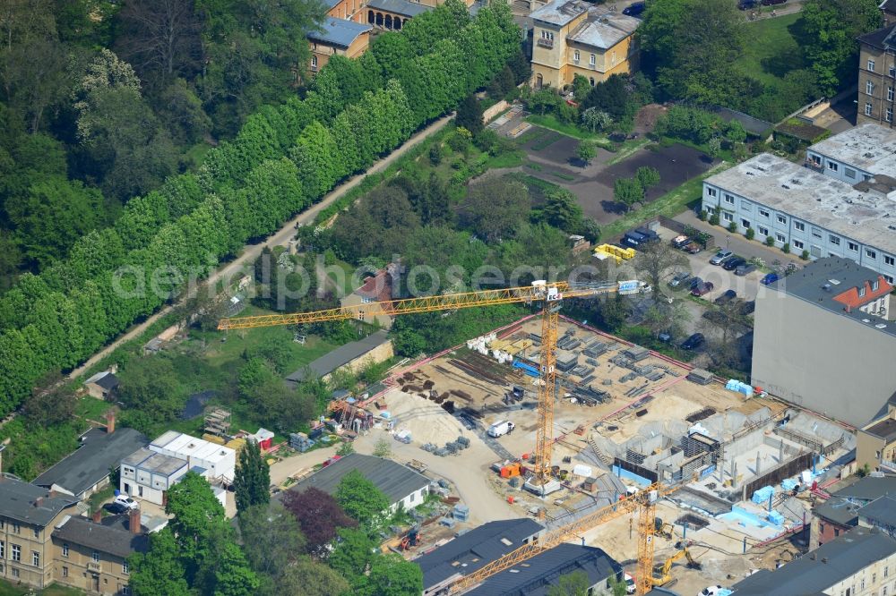 Potsdam from the bird's eye view: Renovations for new depot and workshops in Potsdam in Brandenburg