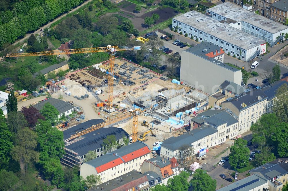 Aerial image Potsdam - Renovations for new depot and workshops in Potsdam in Brandenburg