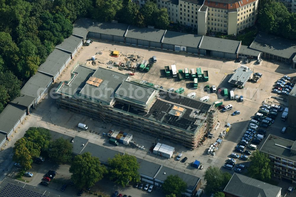 Aerial image Berlin - Building complex of the police Polizeidirektion 3 on Kruppstrasse in Berlin