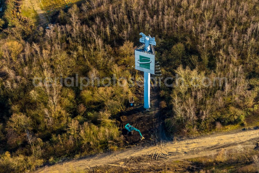 Aerial image Recklinghausen - Development, demolition and renovation work on the site of the former racing track - harness racing track as part of the integrated district development concept (ISEK) Hillerheide in Recklinghausen at Ruhrgebiet in the state of North Rhine-Westphalia, Germany