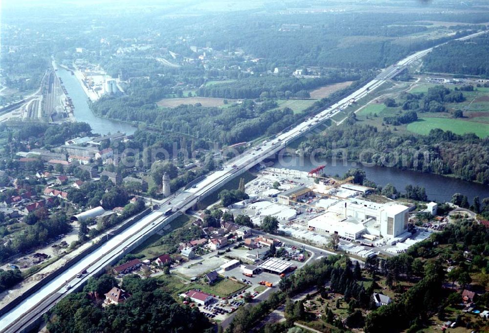 Königs Wusterhausen from above - Umgebauter Südl. Berliner Ring (A10) bei Königs Wusterhausen