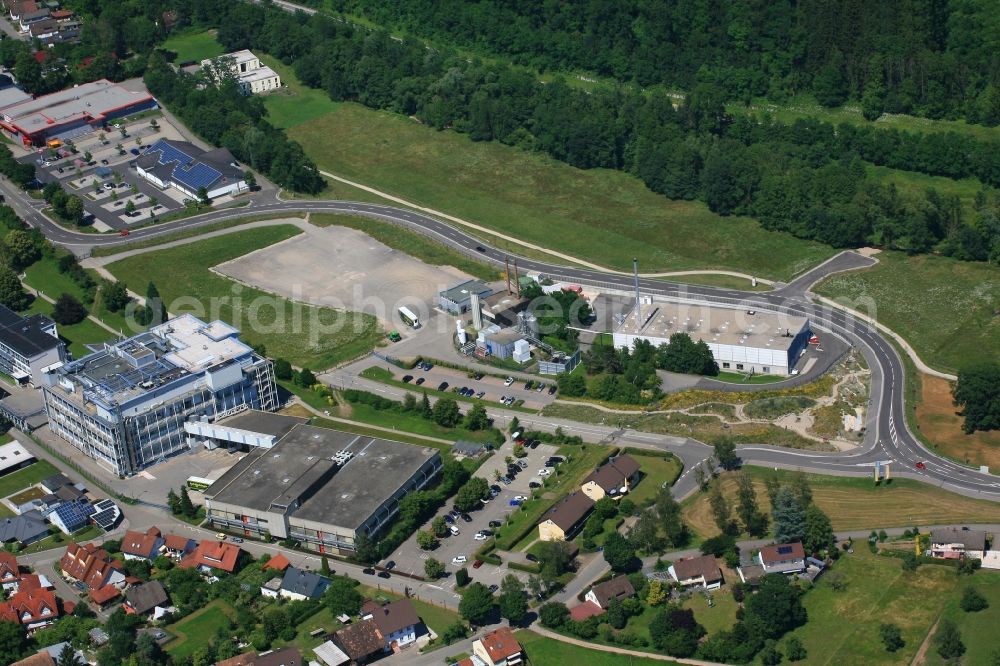 Aerial photograph Wehr - Company grounds and facilities of Novartis Pharma Produktions GmbH in Wehr in the state Baden-Wuerttemberg, Germany