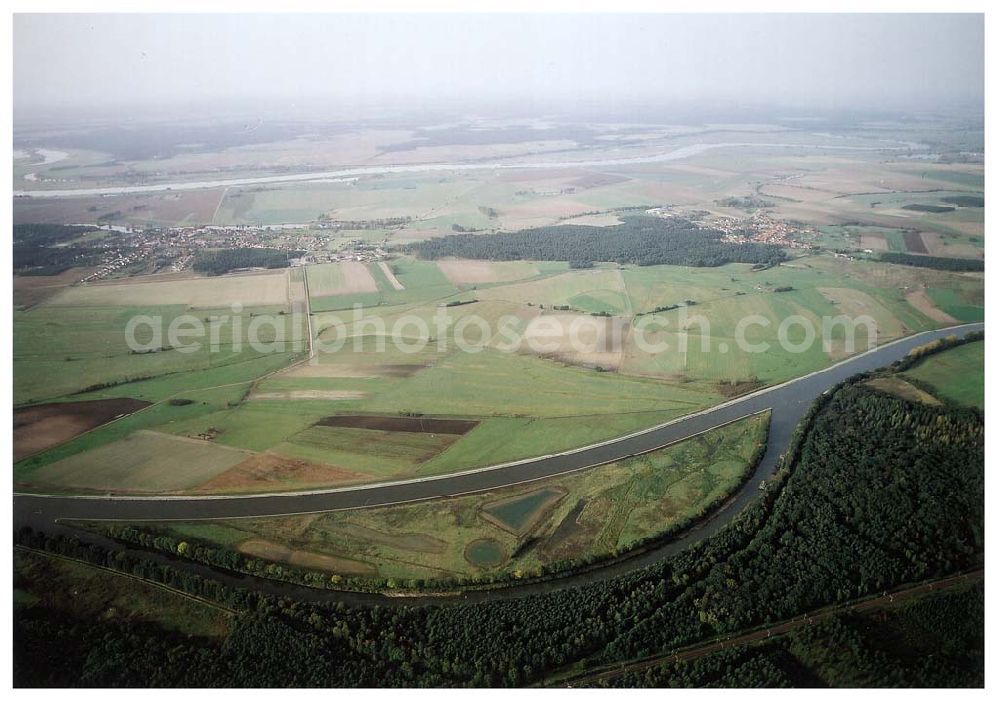 Parchau from above - Umleitung des Elbe - Havel - Kanales bei Parchau.