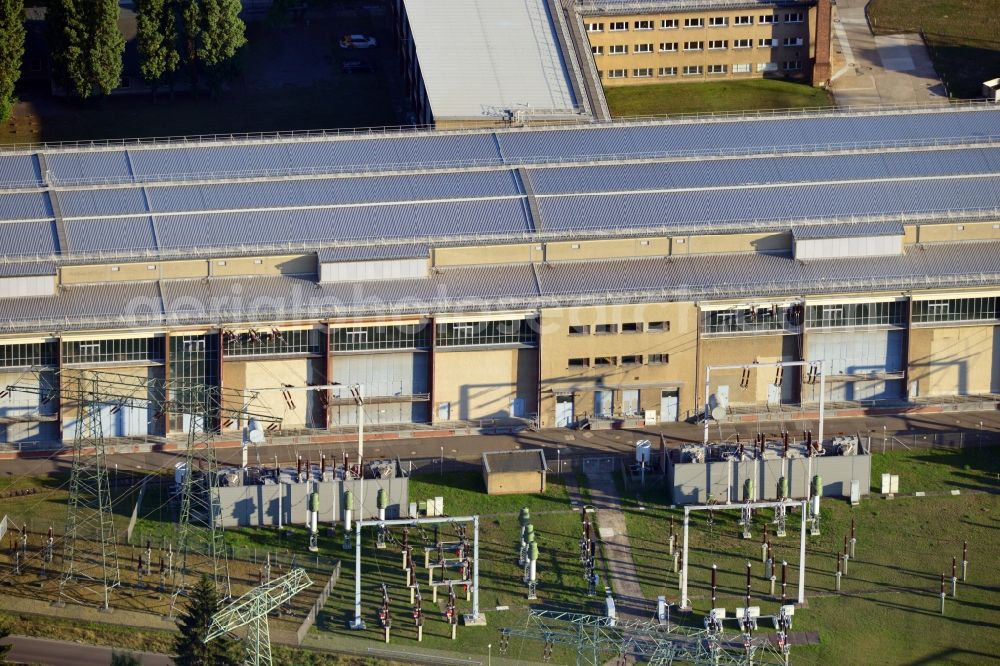 Berlin Oberschöneweide from the bird's eye view: Substation at Fritz - Koenig - Weg in the district Oberschoeneweide in Berlin